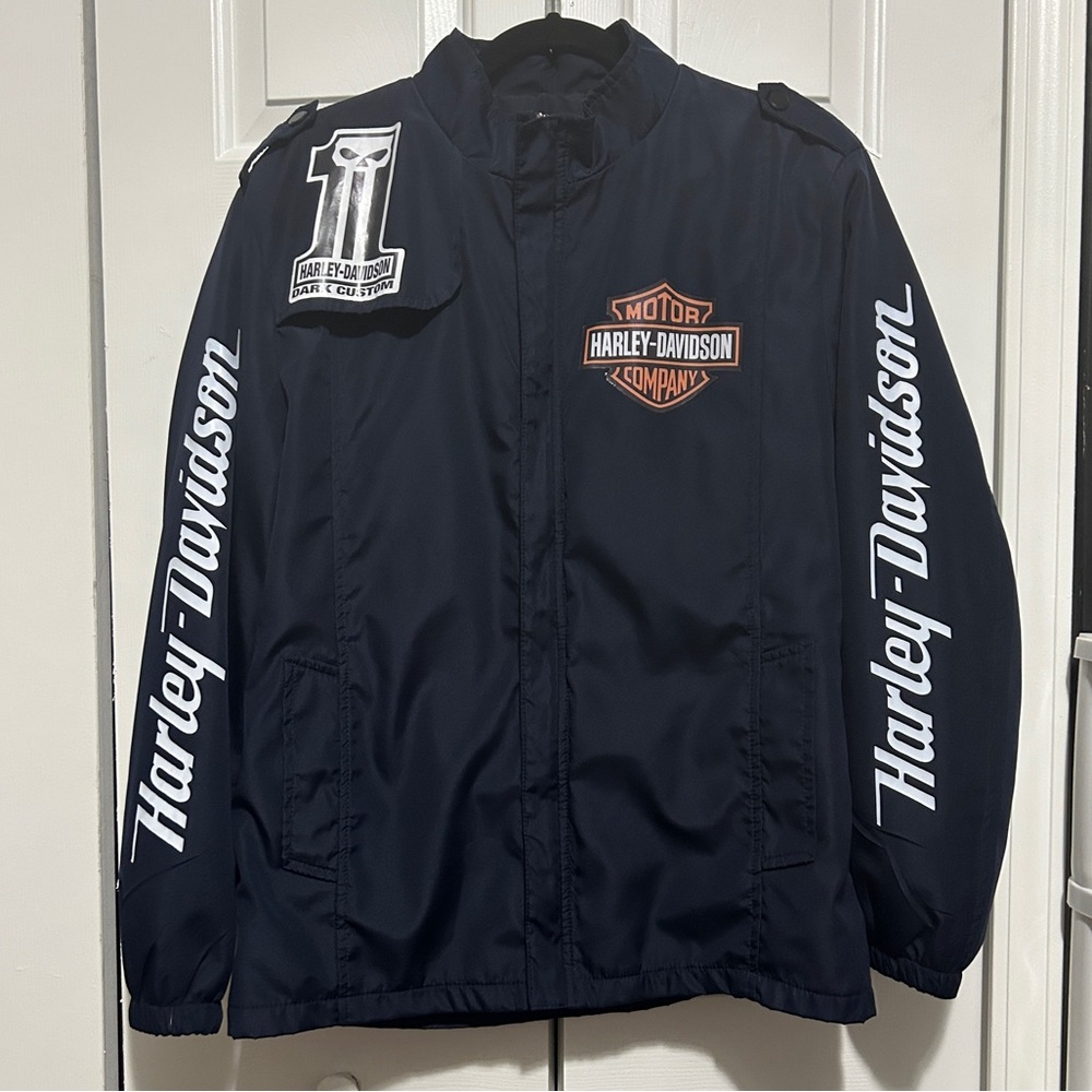 Harley-Davidson Men's Dark Blue Windbreaker